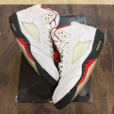 Jordan 5 Retro Fire Red Silver Tongue (2020) - Image 1