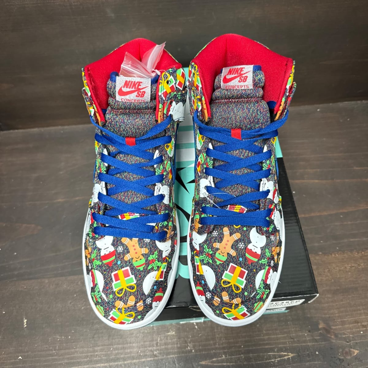 Nike SB Dunk High Concepts Ugly Christmas Sweater (2017) Size 11.5 - back