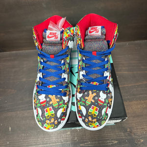 Nike SB Dunk High Concepts Ugly Christmas Sweater (2017) Size 11.5 - back