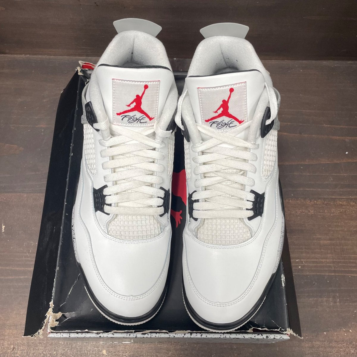Jordan 4 Retro White Cement (2025) Size 14 (Pre-Owned) - back
