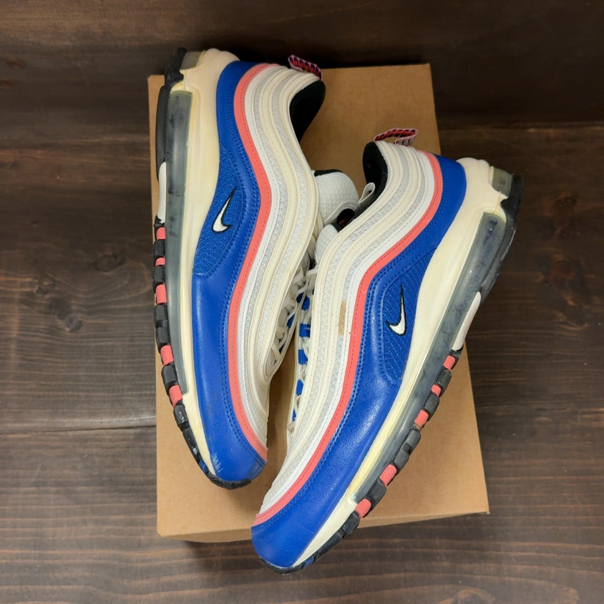 Nike Air Max 97 White Game Royal Pink Gaze Size 11 (Pre-Owned) - Image 2
