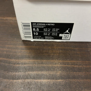 Jordan 4 Retro White Thunder Size 8.5 (Pre-Owned) - aux