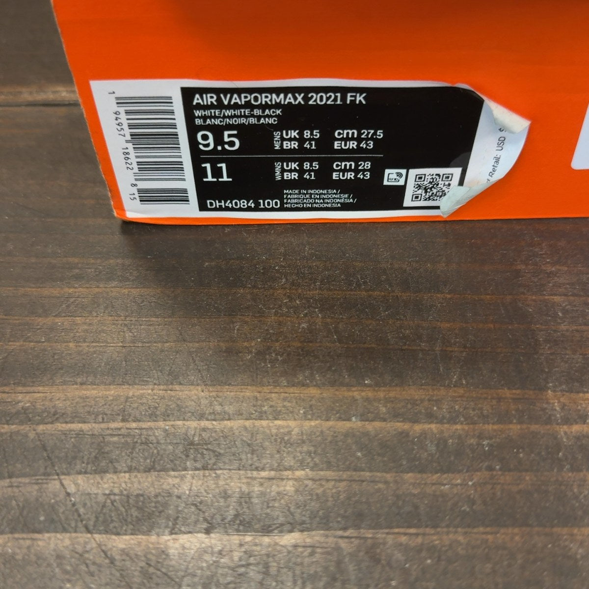 Nike Air VaporMax 2021 FK White Black Metallic Silver - Image 8
