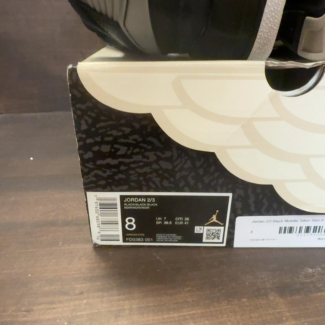 Jordan 2/3 Black Metallic Silver - Image 8
