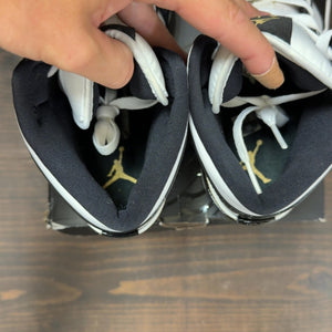 Jordan 1 Mid Patent Black White Gold - Image 6