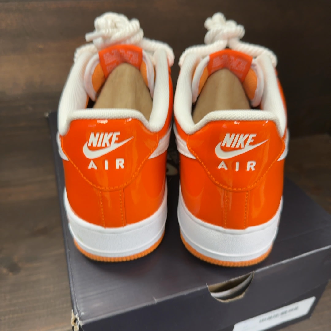 Nike Air Force 1 Low '07 Orange White Patent - Image 4