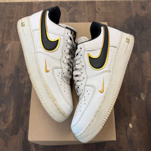 Nike Air Force 1 Low '07 LV8 Double Swoosh White Metallic Gold Size 10.5 (Pre-Owned) - Image 1