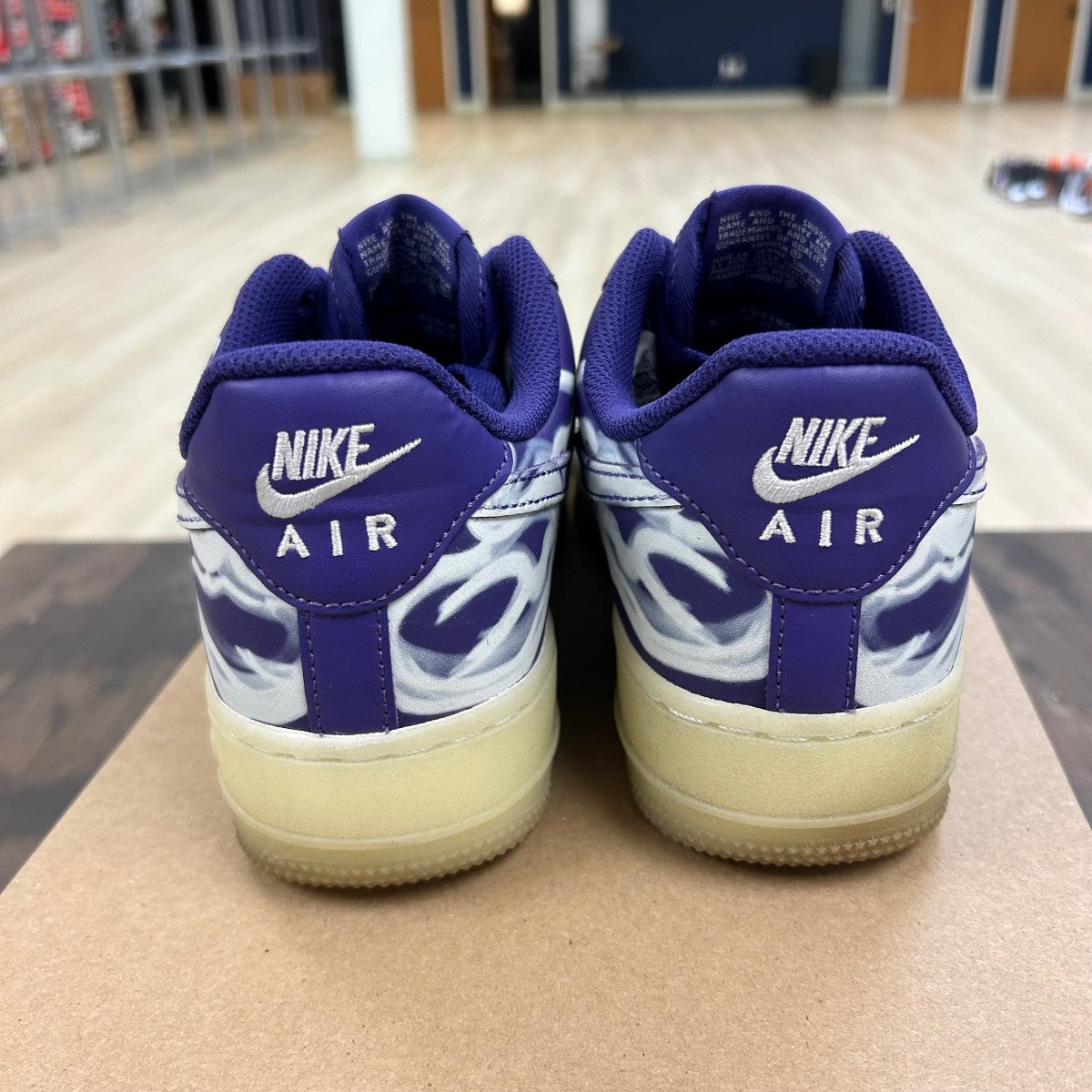 Nike Air Force 1 Low '07 QS Purple Skeleton Halloween (2021) Size 6 (Pre-Owned) - Image 4
