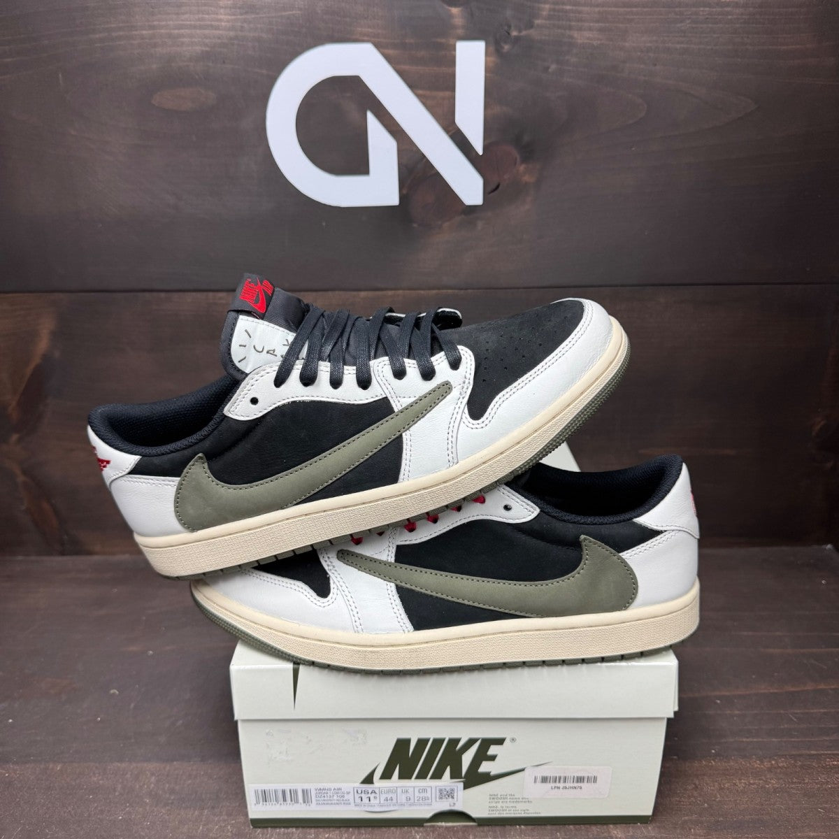 Jordan 1 Retro Low OG SP Travis Scott Olive (Women's) - Image 1