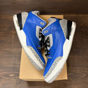 Jordan 3 Retro Varsity Royal Cement Size 11 (Pre-Owned) - Image 2