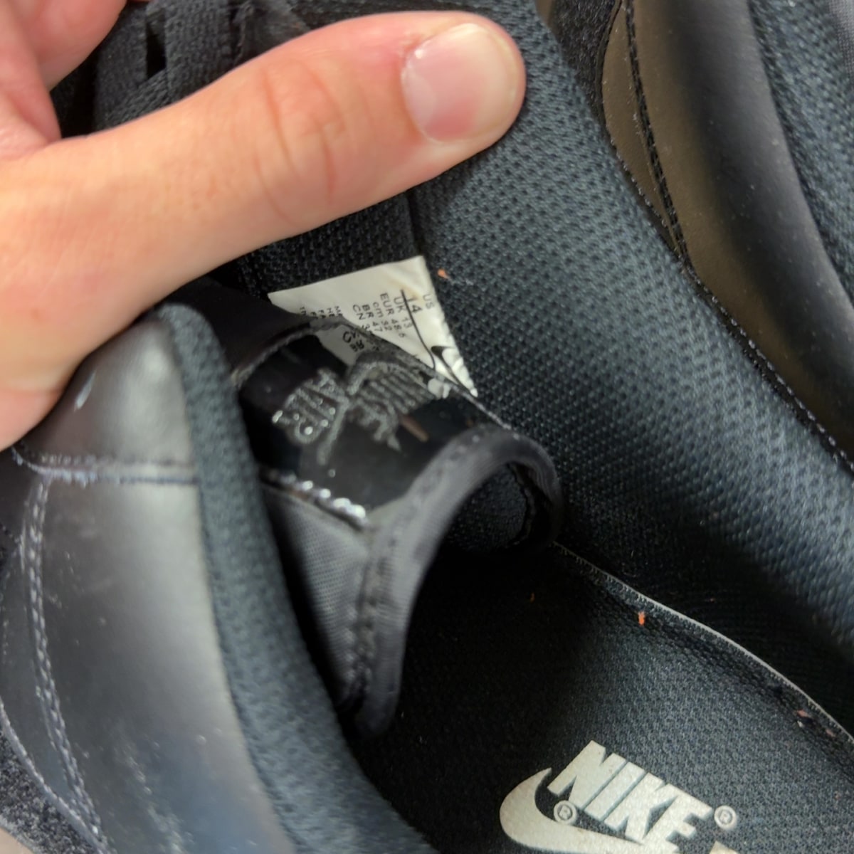 Nike Air Force 1 Black Metallic Gold Removable Swoosh Pack Size 14 (Pre-Owned) - Image 7