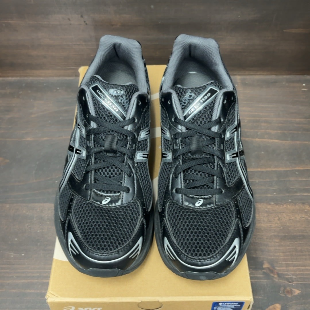ASICS Gel-1130 Black Pure Silver Size 10.5 (Pre-Owned)