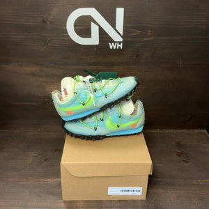 Nike Waffle Racer Off-White Vivid Sky (Women's) Size 6W (Pre-Owned) - Image 1