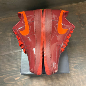 Nike Air Force 1 Low Patent Leather Dark Team Red Safety Orange - Image 4