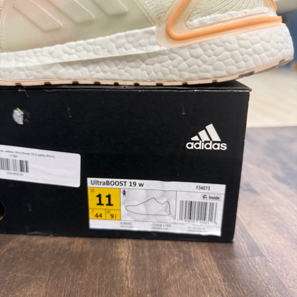 adidas Ultra Boost 19 Off White Glow Orange (Women's) - Image 6