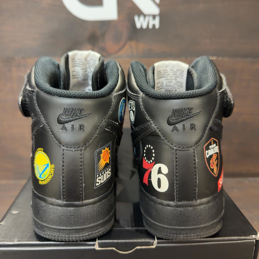 Nike Air Force 1 Mid Supreme NBA Black - Image 4