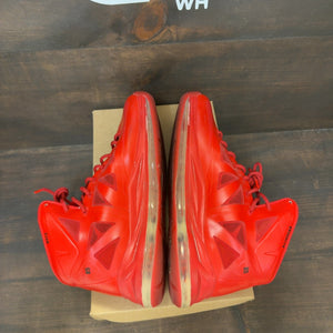 Nike LeBron X RED Nike ID Size 11 (Pre-Owned) - Image 5