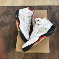 Jordan 5 Retro Fire Red Silver Tongue (2020) (GS) Size 6.5Y (Pre-Owned) - Image 1