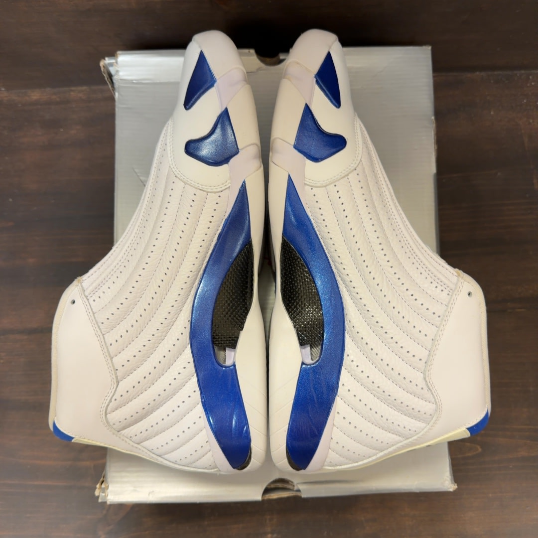 Jordan 14 Retro White Hyper Royal Size 13 (Pre-Owned)