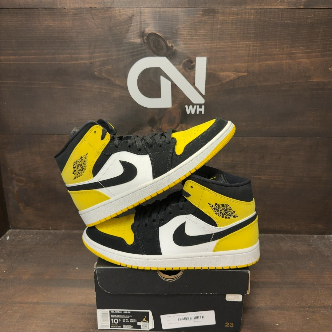 Jordan 1 Mid Yellow Toe Black - Image 1