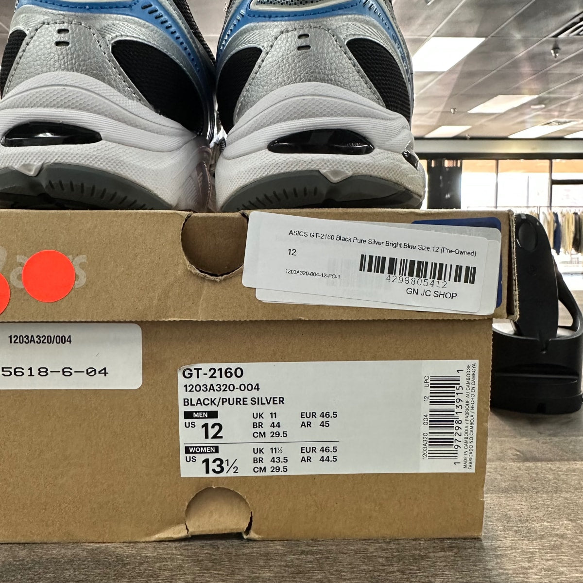ASICS GT-2160 Black Pure Silver Bright Blue - Image 6