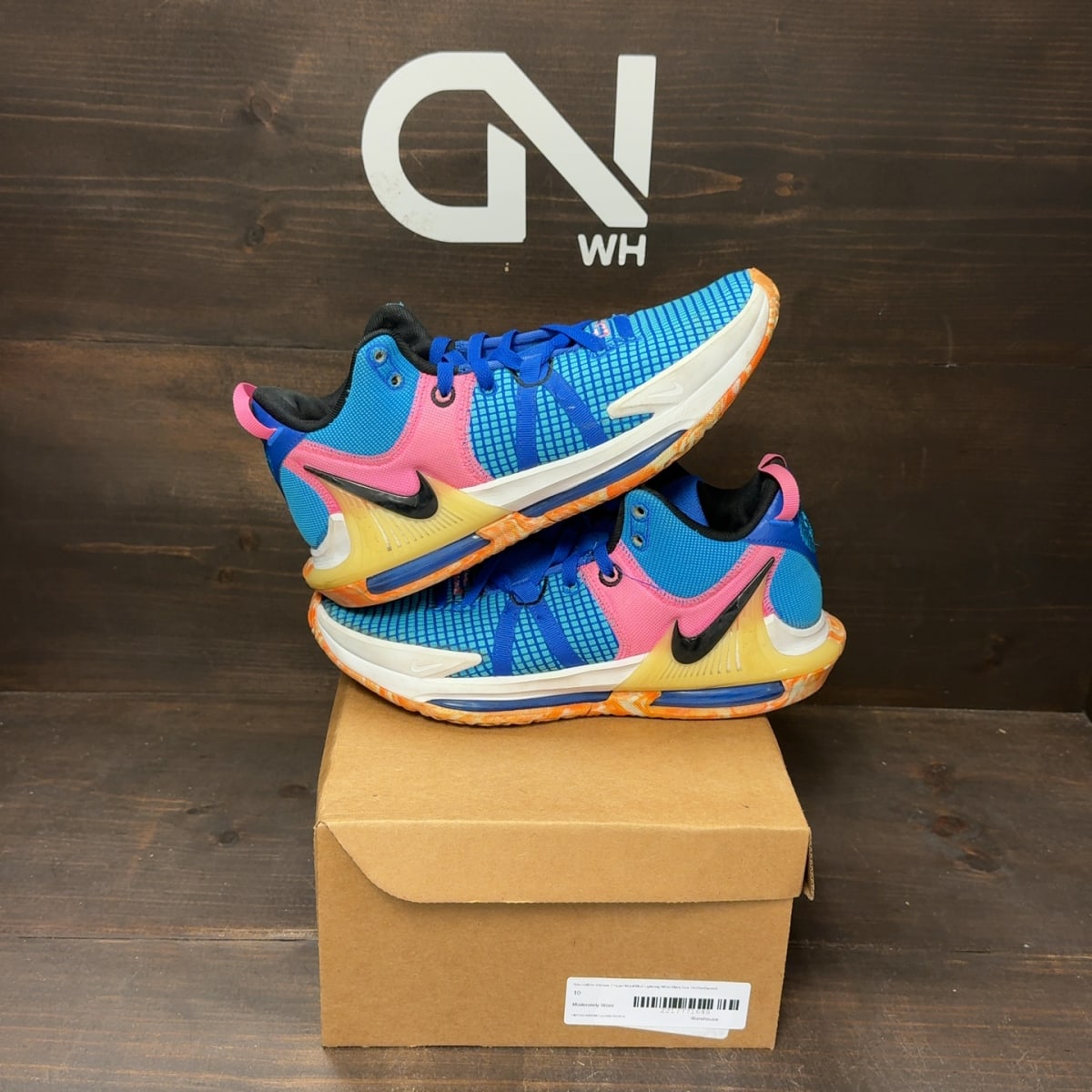 Nike LeBron Witness 7 Hyper Royal Blue Lightning White Black Size 10 (Pre-Owned) - front