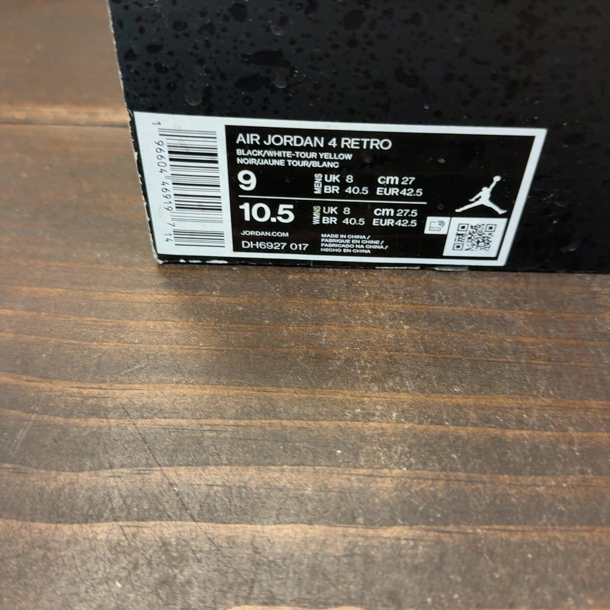 Jordan 4 Retro Thunder (2023) Size 9 (Pre-Owned) - aux