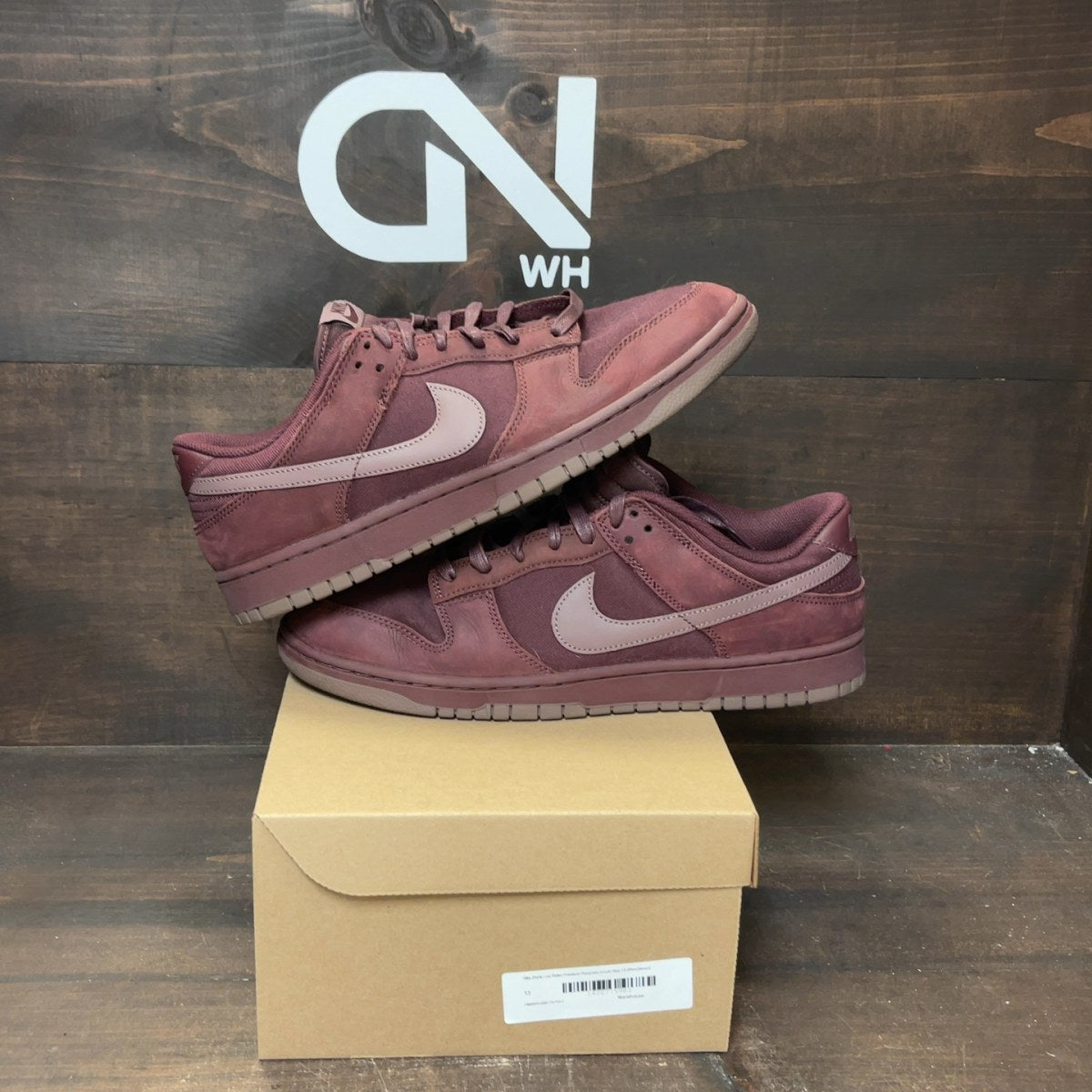Nike Dunk Low Retro Premium Burgundy Crush Size 13 (Pre-Owned) - Image 1