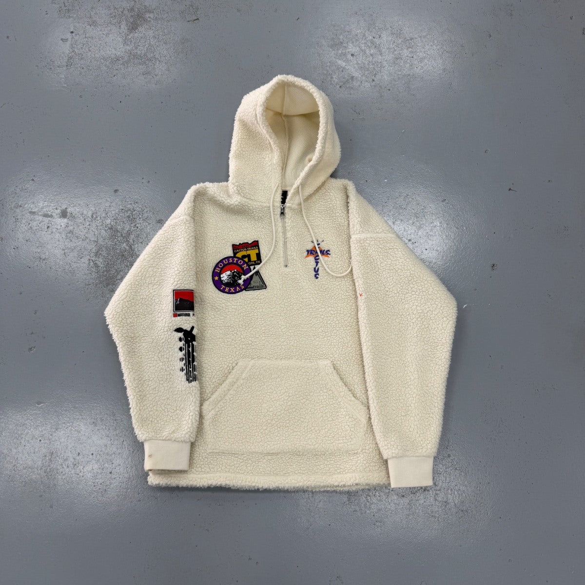 Travis Scott Cactus Trails Half-Zip Sherpa Hoodie Natural Size L (Pre-Owned) - Image 1