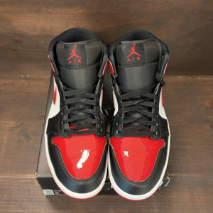 Jordan 1 Mid SE Patent Bred Toe Size 9 (Pre-Owned) - tag