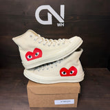 Converse Chuck Taylor All Star 70 Hi Comme des Garcons PLAY White Size 7 (Pre-Owned) - Image 1