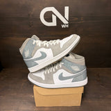Jordan 1 Mid SE White Medium Grey Cool Grey Size 8.5 (Pre-Owned) - Image 1