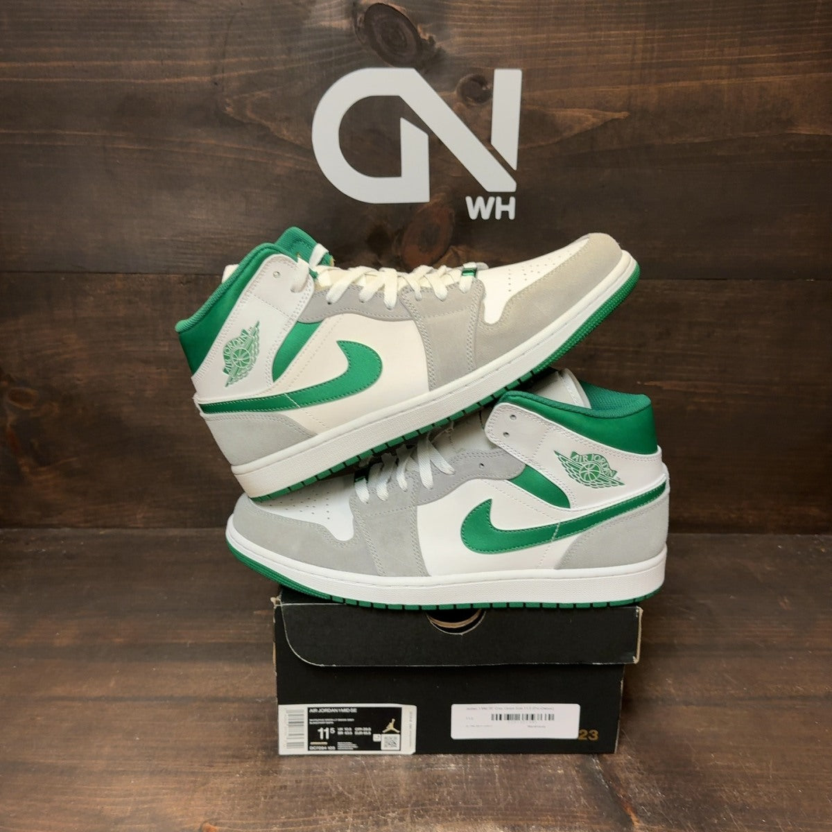 Jordan 1 Mid SE Grey Green - Image 1