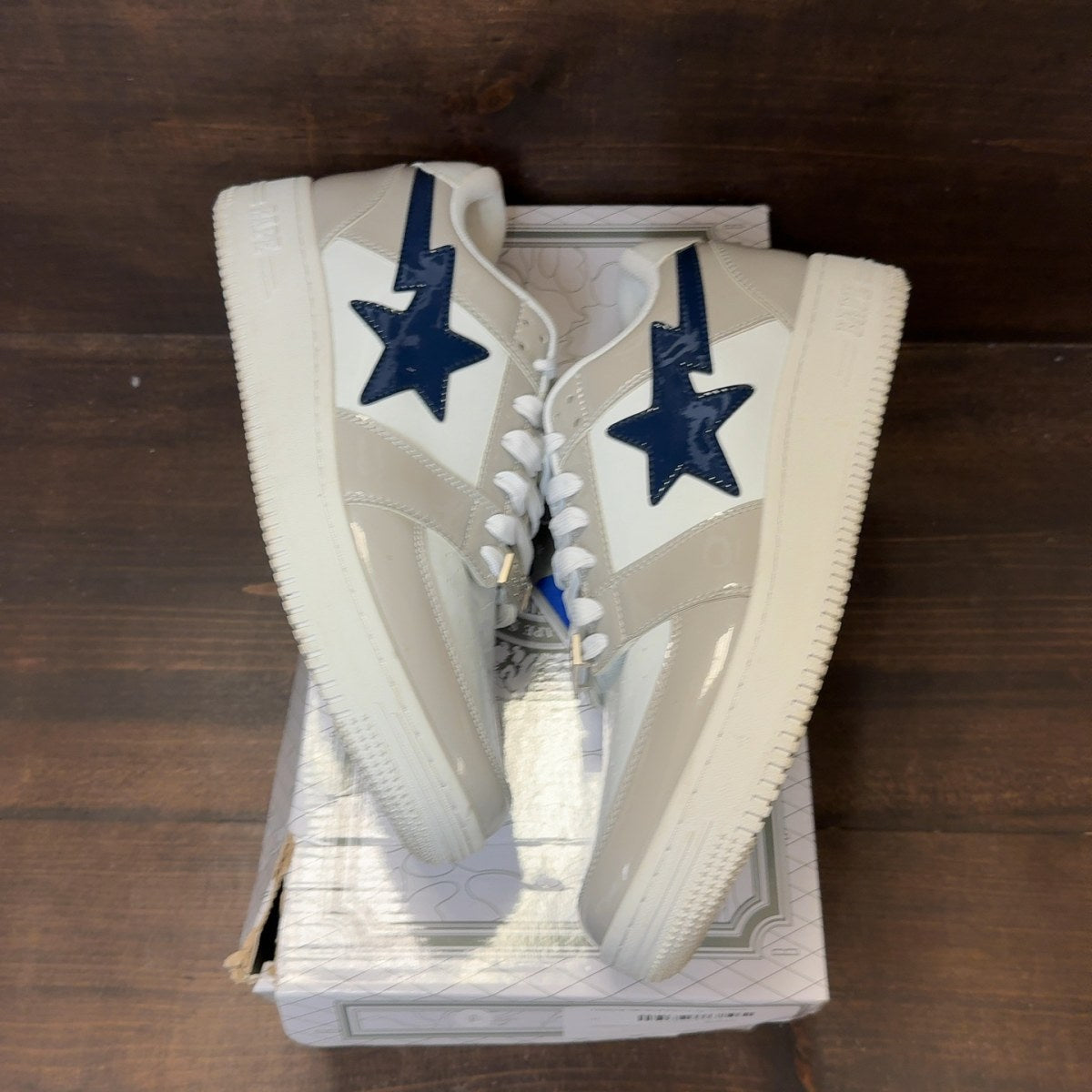 A Bathing Ape Bape Sta Low White Grey - Image 2