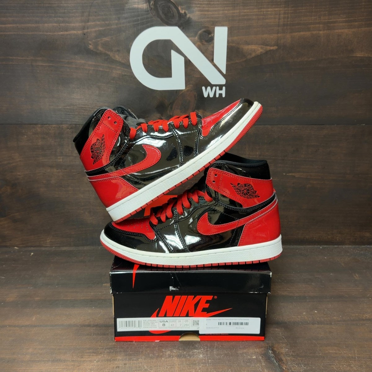 Jordan 1 Retro High OG Patent Bred - Image 1