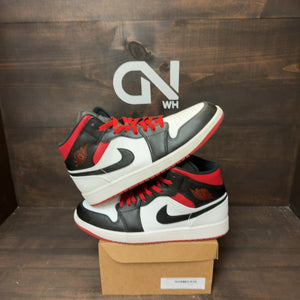 Jordan 1 Mid Gym Red Black Toe Size 12.5 (Pre-Owned) - Image 1