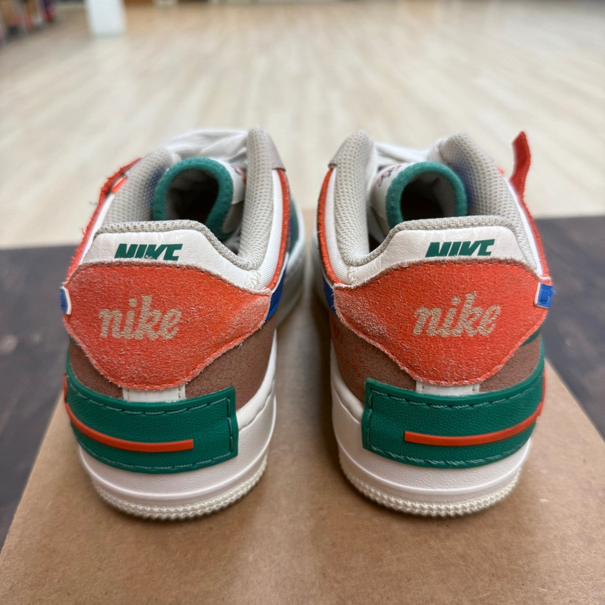 Nike Air Force 1 Low Shadow Sail Signal Blue Green (Women's) Size 5.5W (Pre-Owned) - Image 3