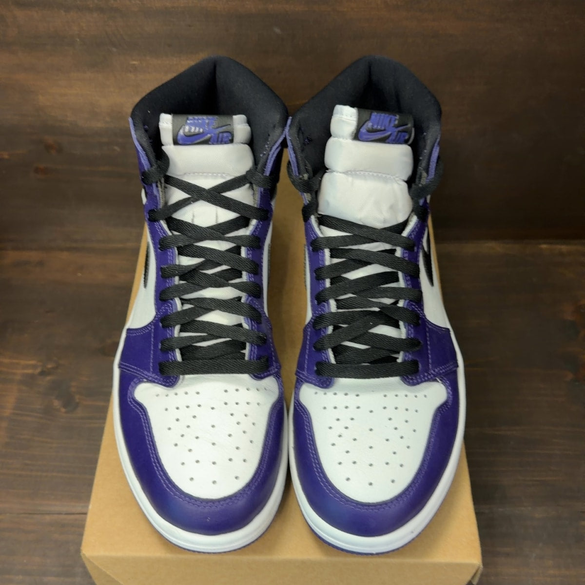 Jordan 1 Retro High Court Purple White Size 10 (Pre-Owned) - Image 3