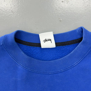 Nike x Stussy Acid Wash Crew Fleece Blue Size M Size M (Pre-Owned) - Image 5