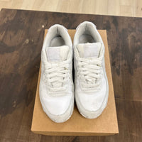 Nike Air Max 90 Leather Triple White Size 6.5 (Pre-Owned) - Image 2