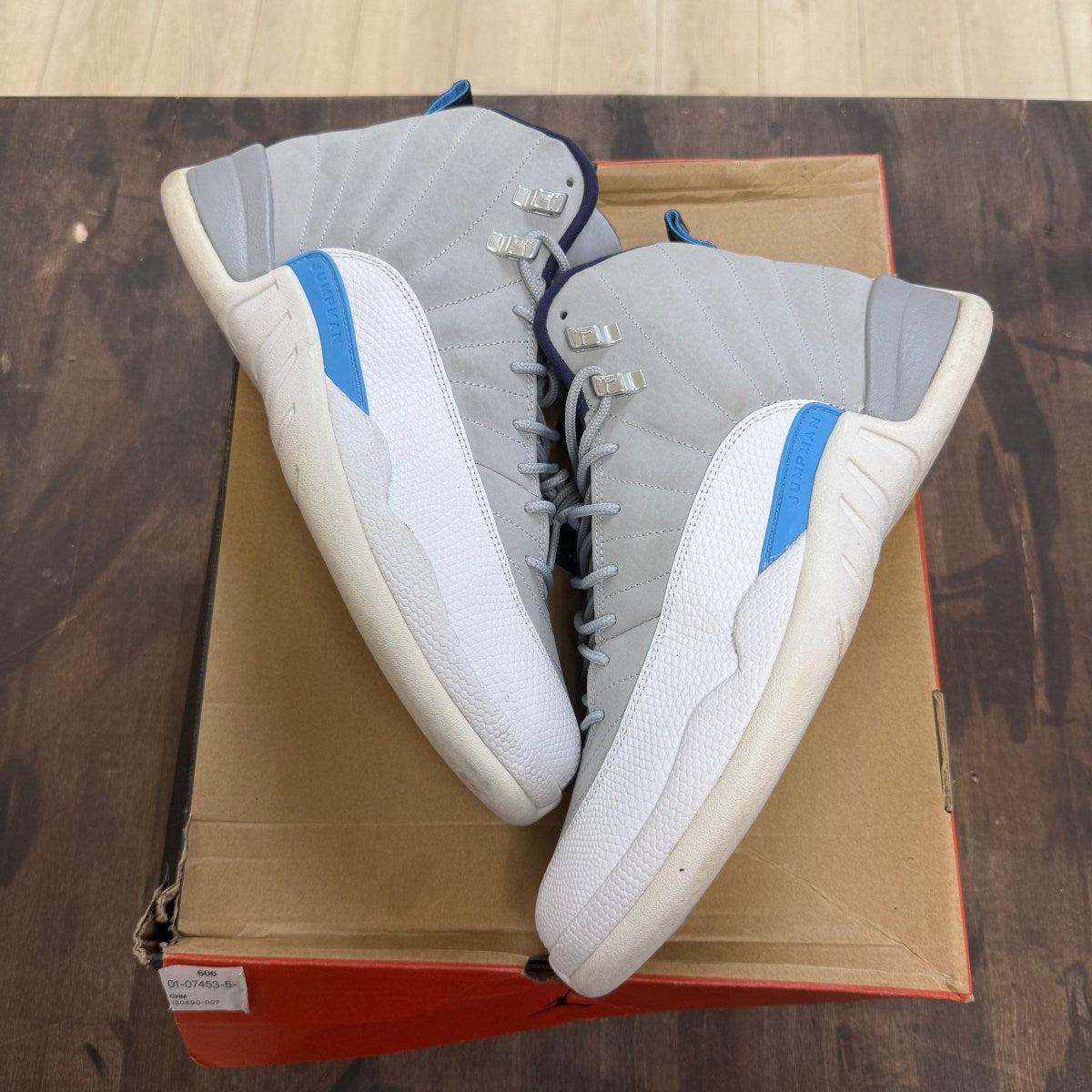 Jordan 12 Retro Grey University Blue - Image 1