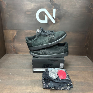 Jordan 1 Retro Low OG SP Travis Scott Black Phantom Size 10 (Pre-Owned) - Image 1