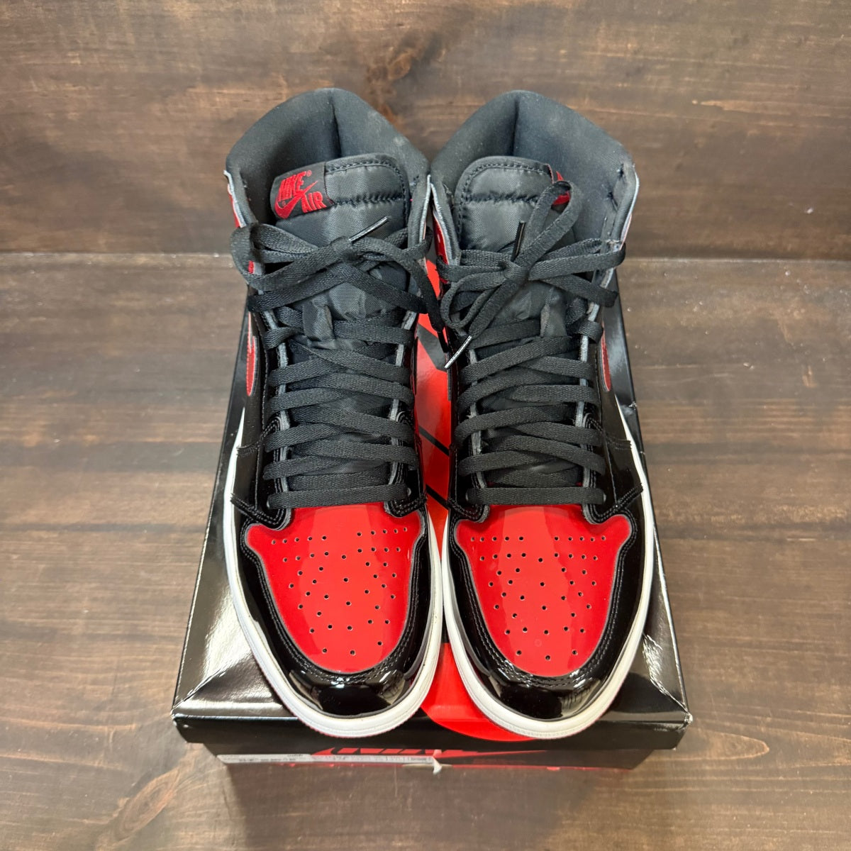 Jordan 1 Retro High OG Patent Bred Size 13 (Pre-Owned) - Image 3