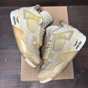 Jordan 4 Retro Off-White Sail (Women's) Size 7W (Pre-Owned) - back