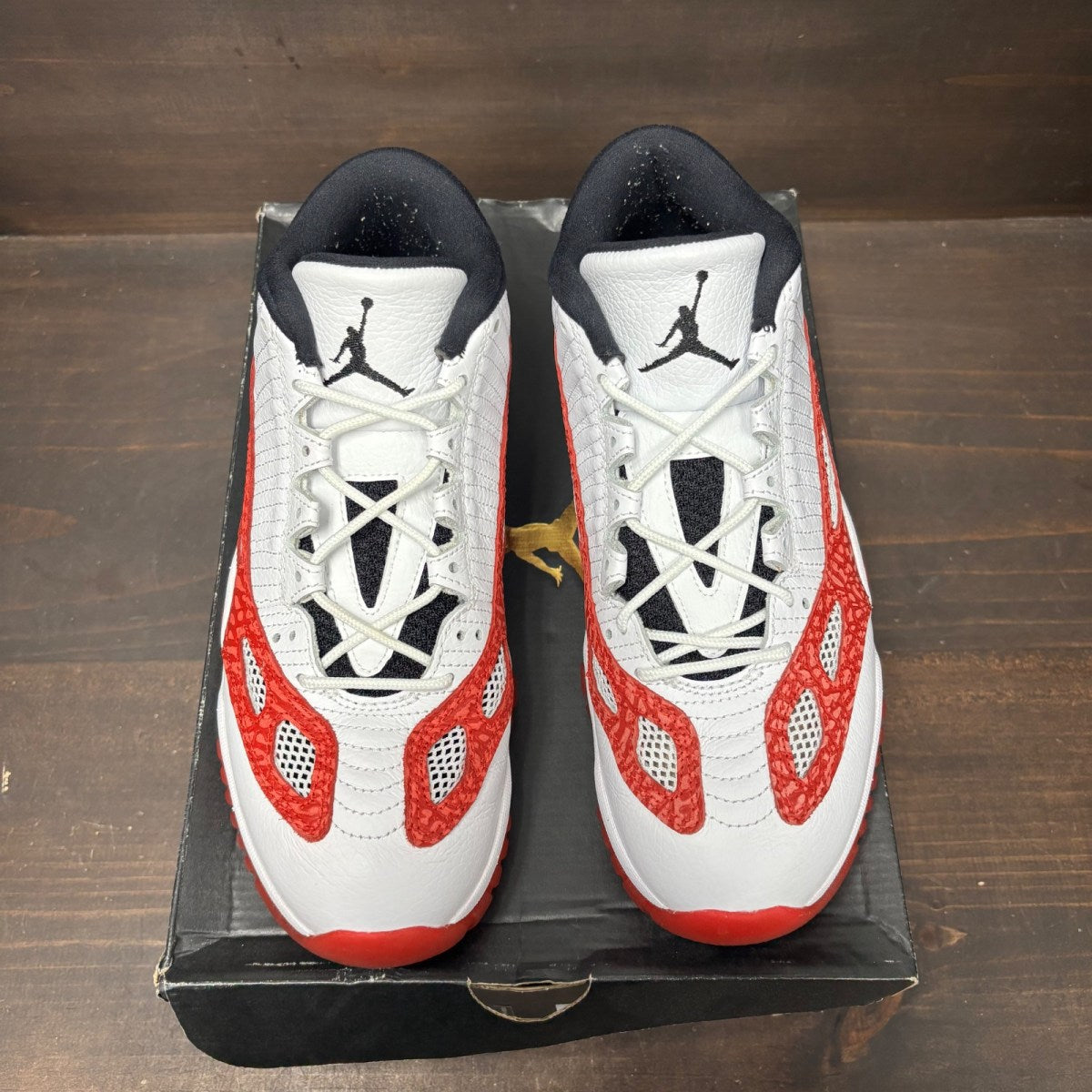 Jordan 11 Retro Low IE White Gym Red - Image 3