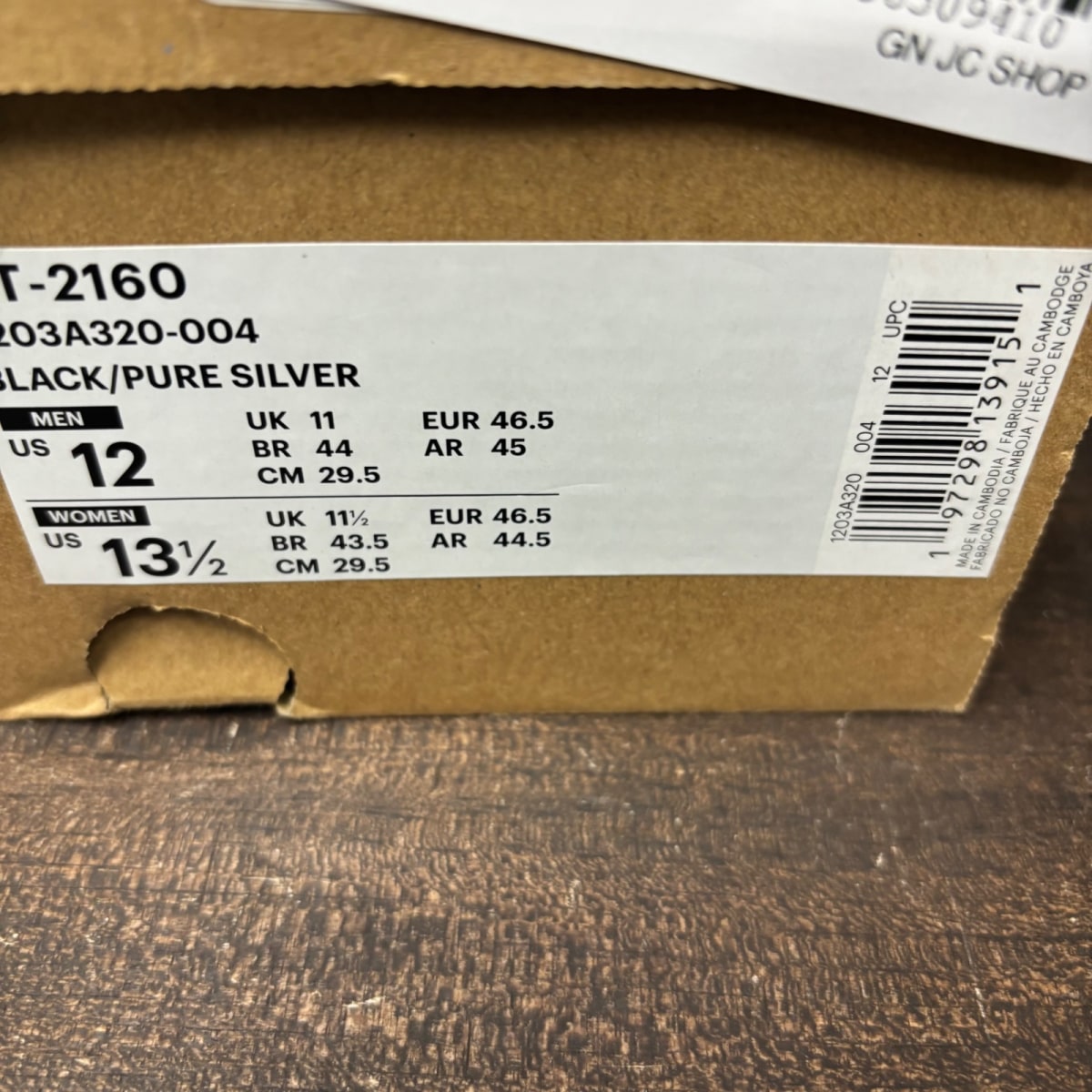 ASICS GT-2160 Black Pure Silver Bright Blue - Image 7