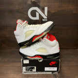 Jordan 5 Retro Fire Red Silver Tongue (2020) - Image 1