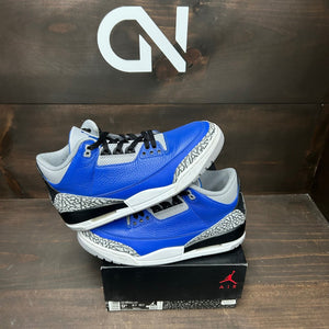 Jordan 3 Retro Varsity Royal Cement Size 9.5 (Pre-Owned)