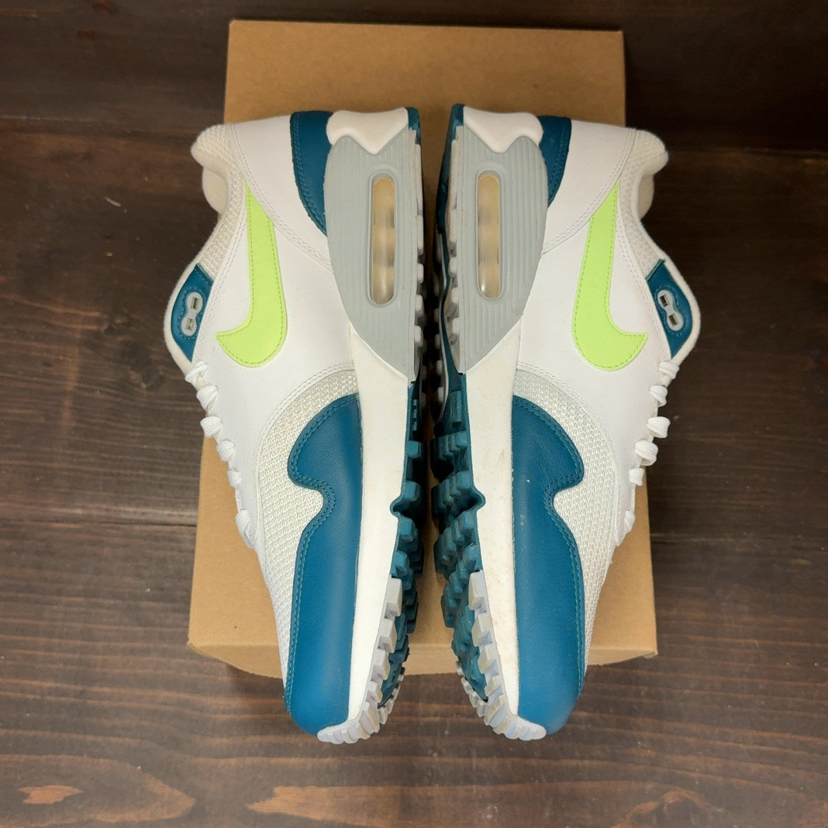 Nike Air Max 90/1 Spruce Lime Size 11 (Pre-Owned) - Image 4