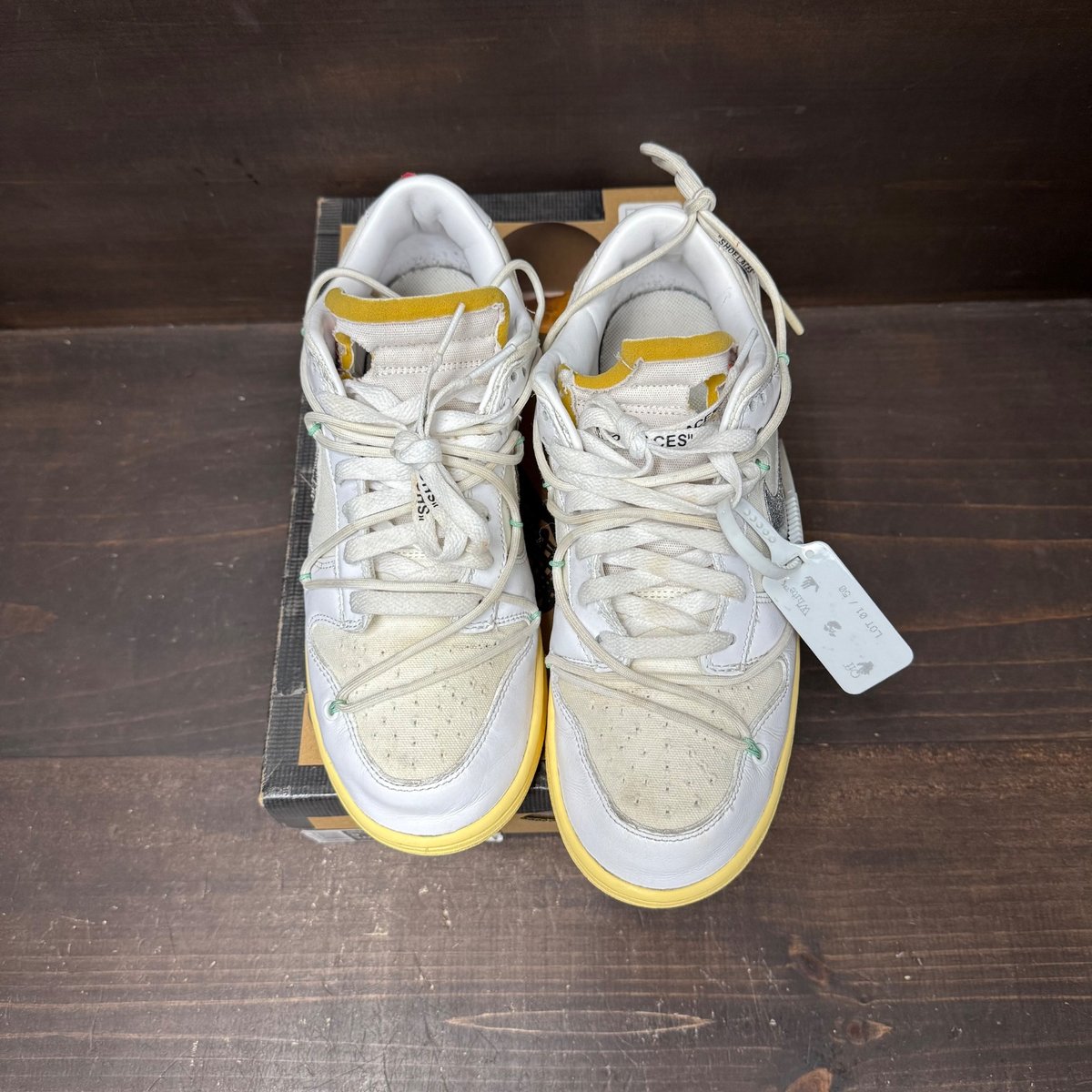 Nike Dunk Low Off-White Lot 1 Size 9 (Pre-Owned) - back
